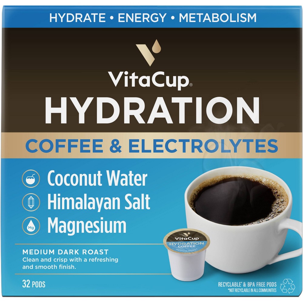 VitaCup Hydration Medium Roast Coffee Pods - 36ct