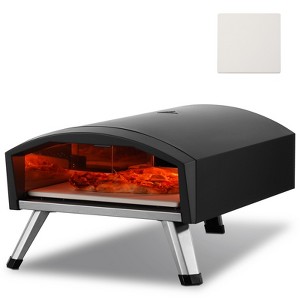 VEVOR Outdoor Pizza Oven, 12" Gas Fired Pizza Maker, Portable Outside Pizza Grill with Thickened Cordierite Pizza Stone, Waterproof Cover - 1 of 4