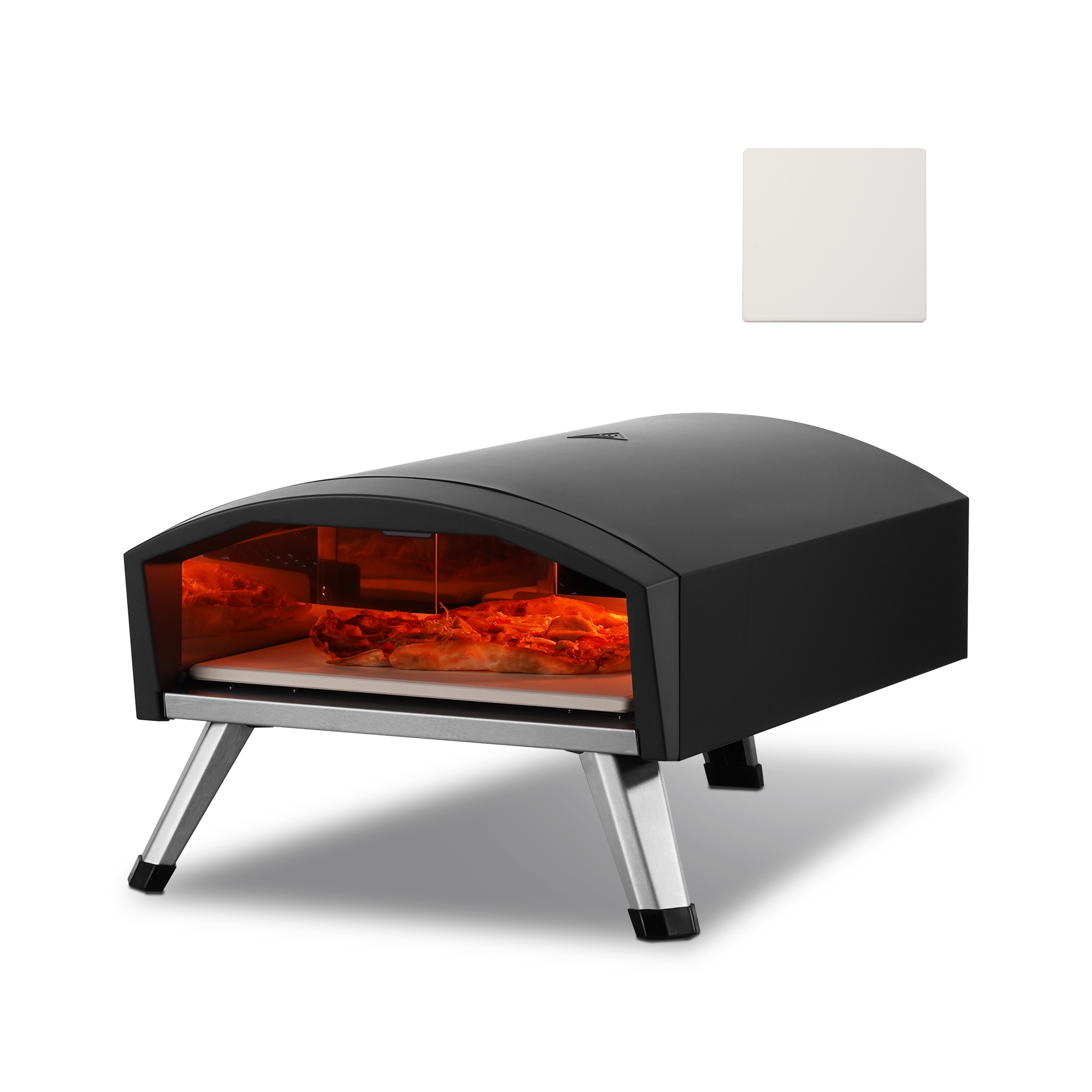 VEVOR Outdoor Pizza Oven, 12" Gas Fired Pizza Maker, Portable Outside Pizza Grill with Thickened Cordierite Pizza Stone, Waterproof Cover
