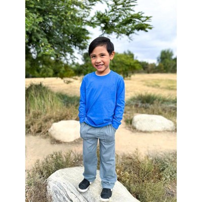 City Threads Boys Soft 100% Cotton Medium-Weight Long Sleeve Tee With Cuffs - Red, 8Y — фото 3
