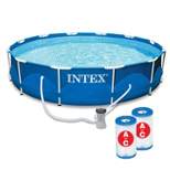 Intex 12' x 30" Metal Frame Pool with Filter & Type A or C Filter Cartridges