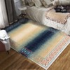 Washable Modern Bordered Rug Non Slip Low Pile Rug Soft Contemporary Throw Floor Cover Foldable Indoor Carpet for Living Room Bedroom Playroom - 4 of 4