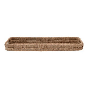 Storied Home Hand-Woven Bankuan Tray with Handles - 1 of 2