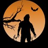 Men's Design By Humans Yeti Halloween Harvest Moon By LivedInTees T-Shirt - 2 of 4