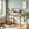 Bestier 47inch Computer Desks with Reversible Bookshelf, Standing Writing Desk for Home Office/Studying/Gaming - 2 of 4