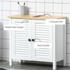 Undersink Restroom 2-Tier Anti-Slip Storage Basin wSink Pipe Slot - 4 of 4
