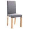 vidaXL Dining Chairs, 4 Pcs, Light Gray Fabric - 2 of 4