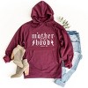 Simply Sage Market S.W.Smiley Mother Hood Distressed Hoodie - L - Maroon - 3 of 4
