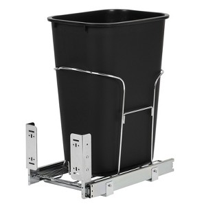Pull-Out Trash Can with Full Extension Slides, Under Mount Waste Container, for Under Kitchen Cabinets - 1 of 4