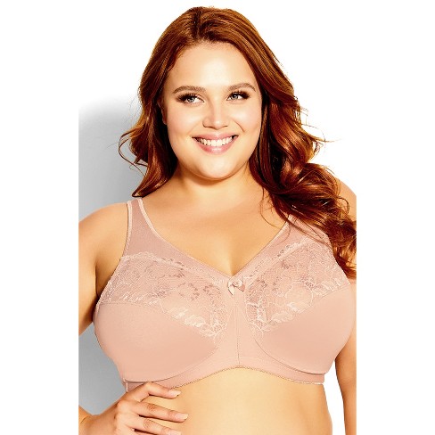 Women's Plus Size Wire Free Uplift Bra - Beige