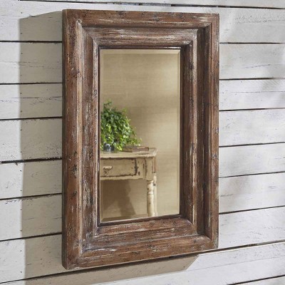 Jonesville Traditional Fir Wood Framed Rectangular Mirror