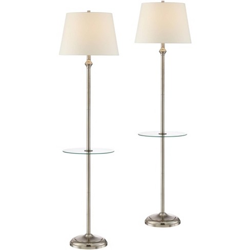 360 Lighting Modern Tall Floor Lamps, Floor Lamp With Glass Tray Table