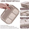 Bento Box Adult Lunch Box, Containers for Adults Men Women with 4 Compartments, Lunchable Food Container with Utensils - 4 of 4