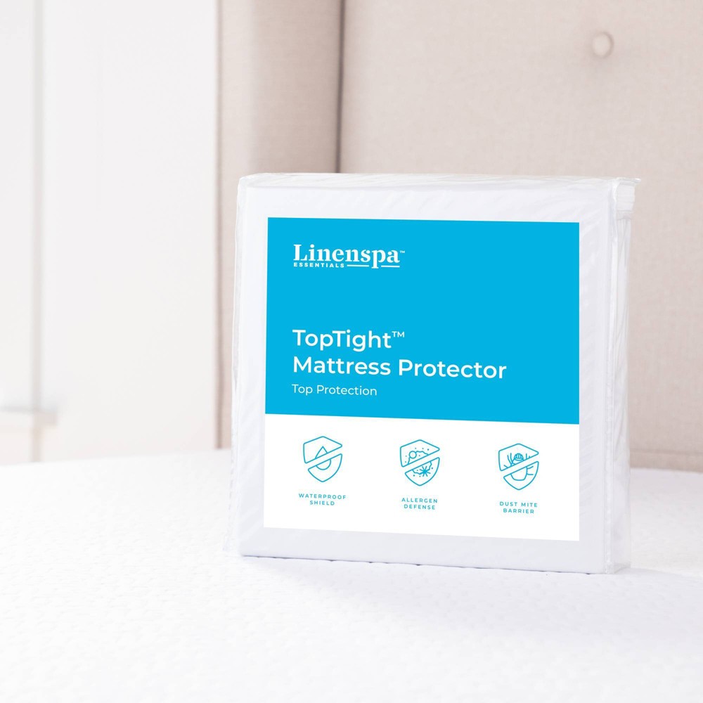 Linenspa Twin Essentials TopTight Premium Mattress Protector: Waterproof, Hypoallergenic, Fits 18" Deep