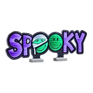 Halloween Smiley Spooky Ekkolight 8 Inch Acrylic Plug In Display By Melrose - 1 of 3