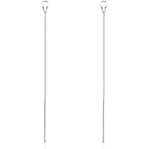 925 Sterling Silver Threader Earrings | Long Chain Tassel Dangle for Women & Teens - 1 of 4