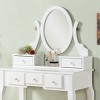 Vanity Desk Classic with Swivel Mirror and 5 Drawers for Bedroom 32in Wide-3irtyhousy - 2 of 4