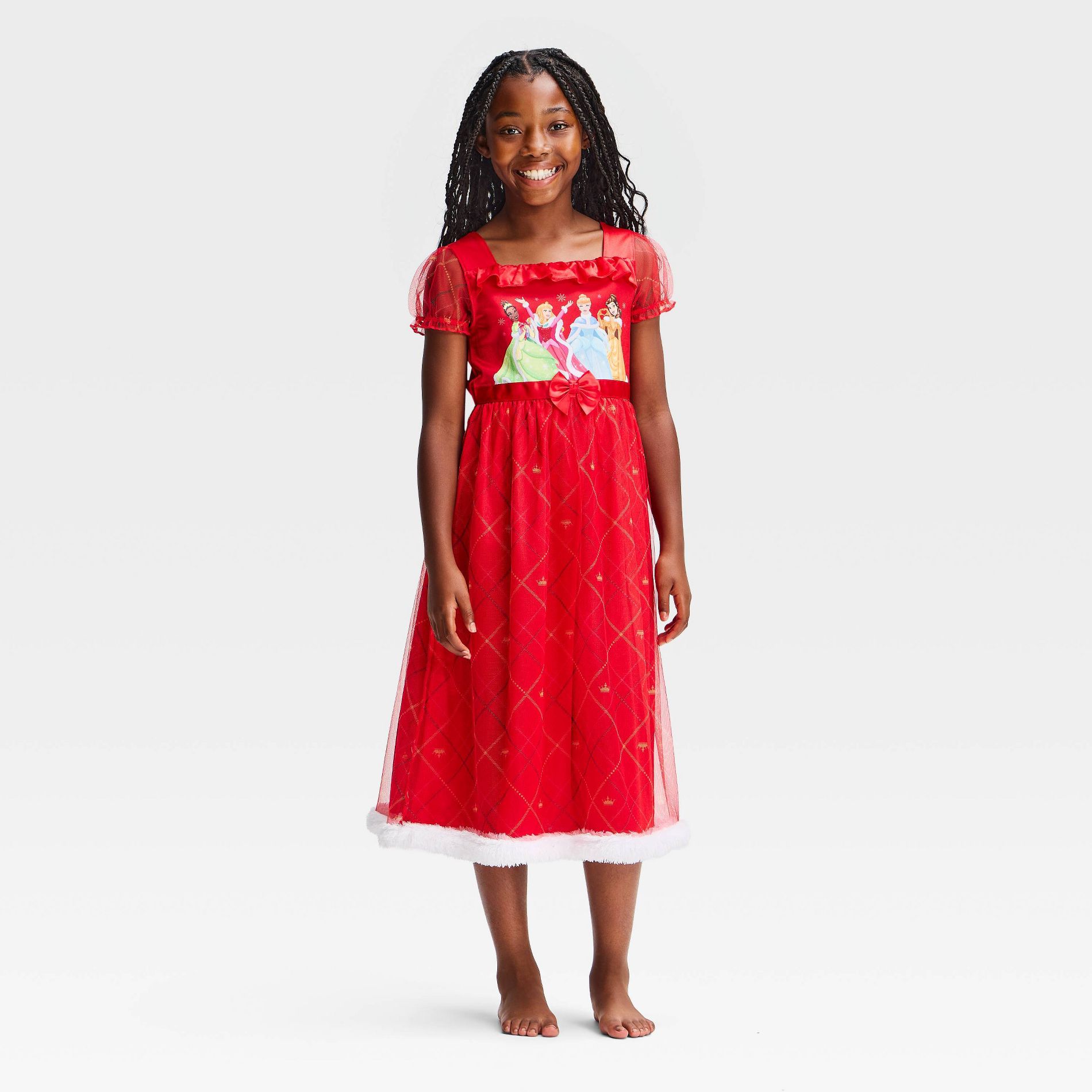 Girls' Holiday Disney Princess NightGown - Red