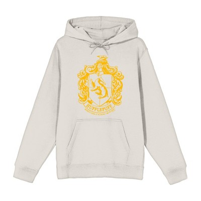 Harry Potter Hufflepuff Crest Long Sleeve Unisex Adult Hooded Sweatshirt