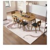 Modern Abstract Area Rug Non Slip Ultra Thin Floor Cover Soft Low Pile Indoor Throw Mat For Living Room Kitchen Laundry Bedroom - 3 of 4