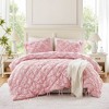 Gulches Bloom 2 Piece Pink Floral Quilted Microfiber Twin Comforter Set - 2 of 4