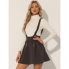 Allegra K Women's High Waist A-Line Lace Up Suspender Skirt - 3 of 4