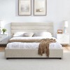 CAVINAS Queen Size Cushioned Bed Frame, Comfortable Upholstered Platform Beds with Headboard and Solid Bed Frame - 2 of 4