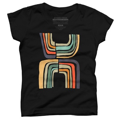 Girl's Design By Humans Look A Double Rainbow By radiomode T-Shirt