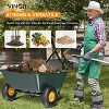 VINGLI 2 Wheel Wheelbarrow, Plastic and Steel Wheel Barrel, 300lbs Capacity Garden Cart for Lawn, Gardening, Construction - 2 of 4