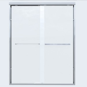 ONWITH 50 in. - 54 in. W x 72 in. H Sliding Framed Shower Door in Chrome with Clear Glass - 1 of 3
