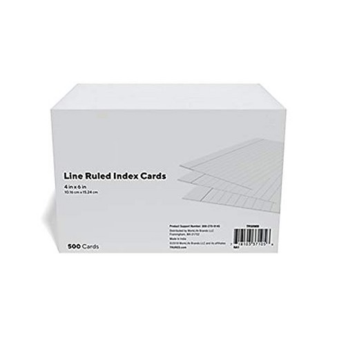 Index Cards, 500 Pack, 4X6 Index Cards, Blank on Both Sides, White