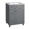 Chery Life 24" Bathroom Vanity Cabinet with Ceramic Sink, 2 Drawers, 1 Door - 2 of 4