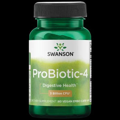 Swanson Probiotic-4 3 Billion Cfu 60 Veg Capsules.