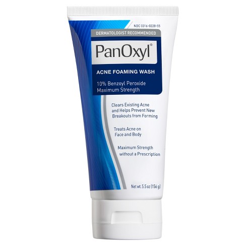 PanOxyl Maximum Strength Antimicrobial Acne Foaming Wash for Face, Chest and Back with 10% Benzoyl Peroxide - Unscented - 5.5oz - image 1 of 4