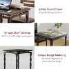 Dining Table Set for 2, 3 Piece Dining Table and Chairs Set of 2, Dining Table Set with Spiral Table Legs for Small Spaces, Kitchen, Apartment, Black - 4 of 4