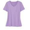 Collections Etc Soft Knit V-Neck Short-Sleeve Basic Cotton and Polyester Tee - 4 of 4