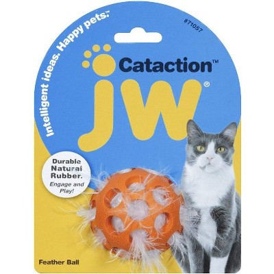 JW Pet Cataction Feather Ball Interactive Cat Toy