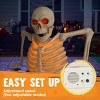 Joyfy 64'' Halloween Outdoor Decoration, Light Up Giant Skeleton Groundbreaker with Infrared Sensor for Halloween Yard Graveyard Haunted House Props - 4 of 4