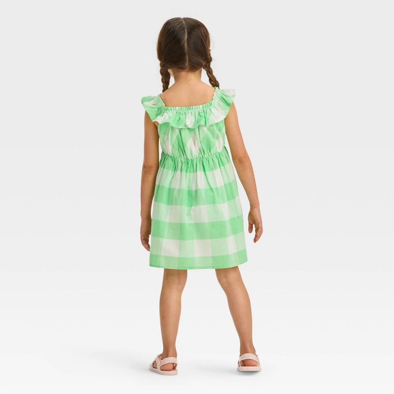 Toddler Girls' Gingham Dress - Cat & Jack™ Green, 3 of 9