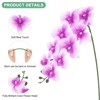 Unique Bargains Artificial Orchid Flowers Nine-headed Large Faux Phalaenopsis Silk Bouquets Real Touch 37 Inch - 2 of 4