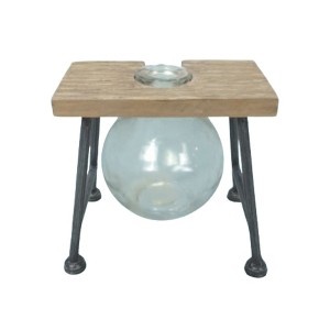 VIP Metal 5.71 in. Multicolor Globe Vase with Base - 1 of 1