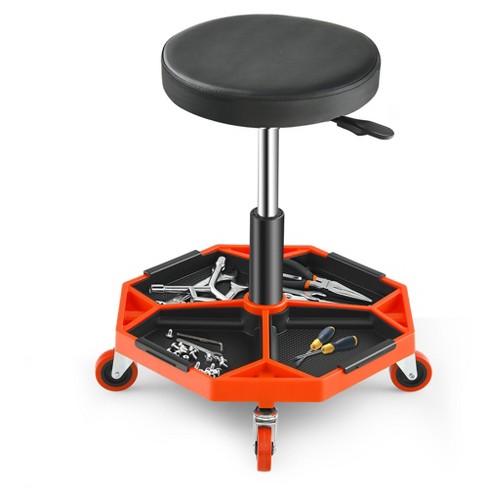 Tractor Seat Rolling Stool - Mechanic Seat - Shop Stool