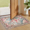 Lahome Boho Traditional 2'x3' Door Mat Ultra-Thin Soft Washable Rugs for Entrance Non-Shed Print Indoor Carpet for Bathroom Room - 2 of 4