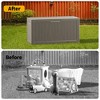 Maggift Deck Box, 80GAL Outdoor Storage Box, Patio Gardening Tools, Water and UV Resistant for Patio, Garden, Lawn, Brown, 46.25"*18.7"*23.22" - 2 of 4