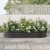Gulches Raised Garden Bed Outdoor, Oval Large Metal Raised Planter Bed for for Plants, Vegetables, and Flowers - Black - 2 of 4