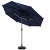 CAVINAS 10 Ft 3 Tier Auto-tilt Patio Umbrella with Tilt Adjustment,Outdoor Umbrella with 8 Steel Ribs for Poolside and Yard,No Base - 4 of 4