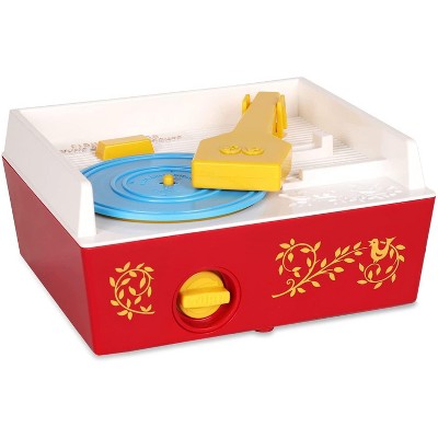 Schylling Fisher Price Classic Toys - Retro Music Box Record Player, Ages 18 Months and Up, Blue/Yellow/White