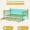 Twin Size Daybed, Metal Frame with Trundle, Sofa Bed for Small Spaces, Guest Room - 2 of 4