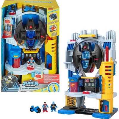 Imaginext DC Super Friends Ultimate Headquarters Playset with Batman Figure, 10 Piece