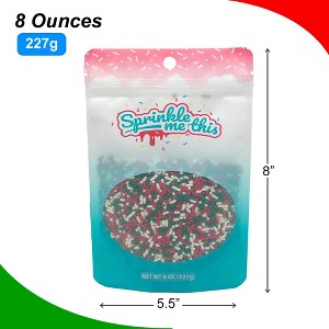 Sprinkle Me This – Green, Red, & White Sprinkle Blend – A Festive Holiday Mix of Jimmies Sprinkles - 1 of 4